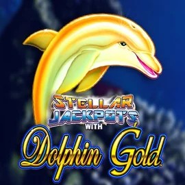 Dolphin Gold with Stellar Jackpots slot logo by Lightning Box Game at Betpoint Casino